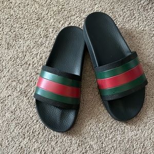 Gucci Signature Stripe Slide Sandals